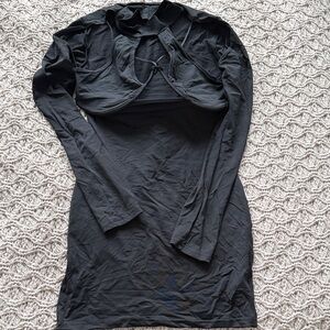 Black Long Sleeve Dress with Cutout Detail
